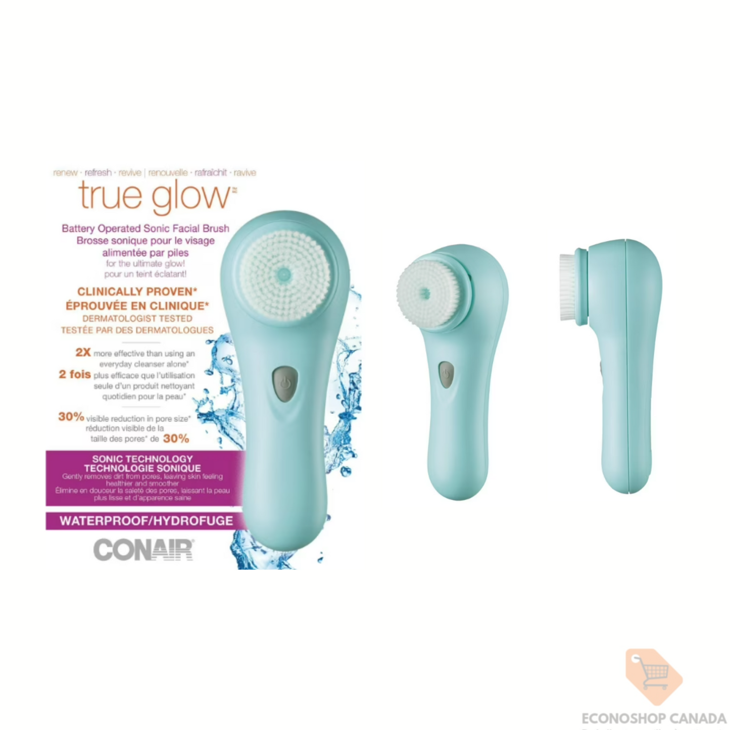 Brosse faciale sonique à piles Conair