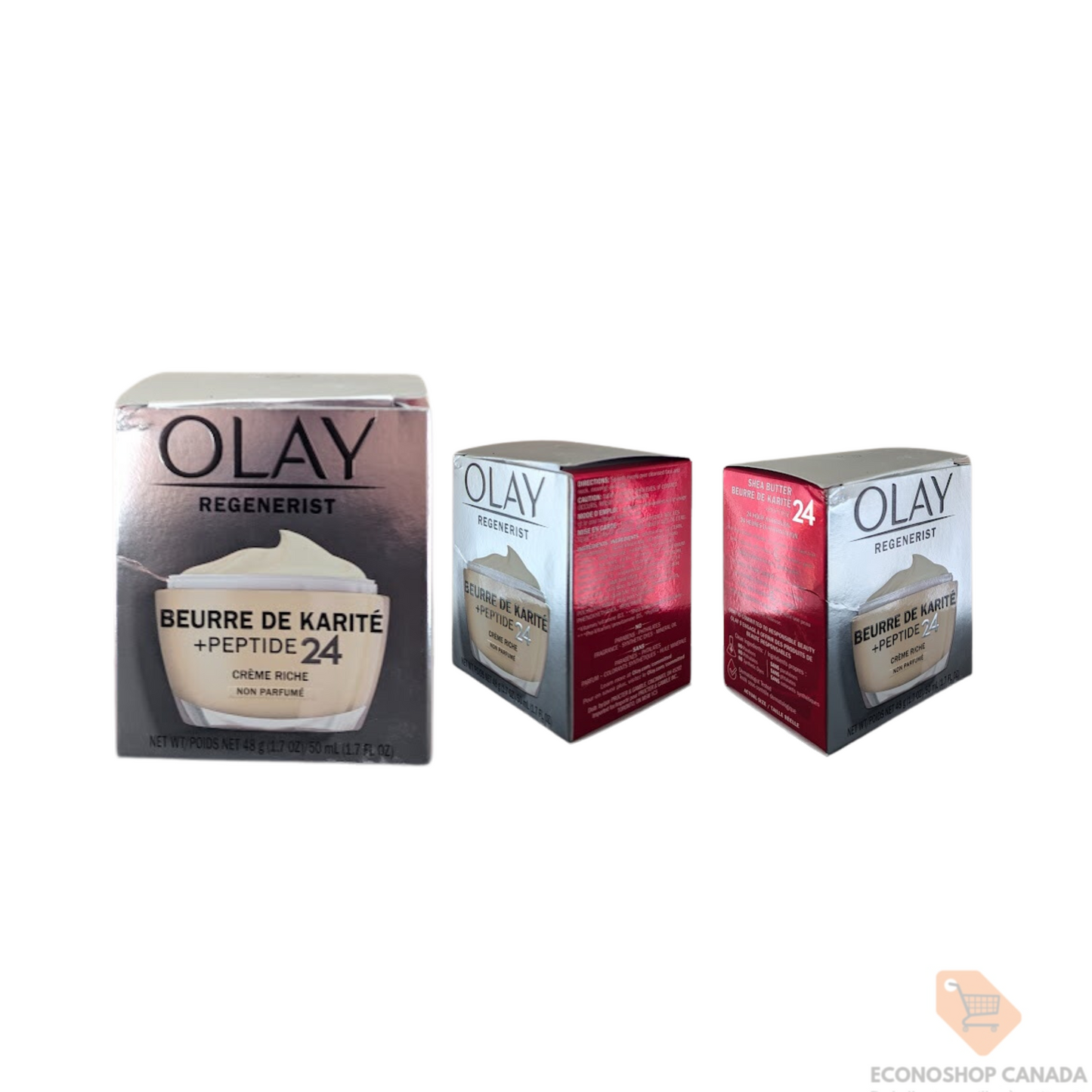 Hydratant pour le visage Olay Regenerist au beurre de karité et au peptide 24, sans parfum