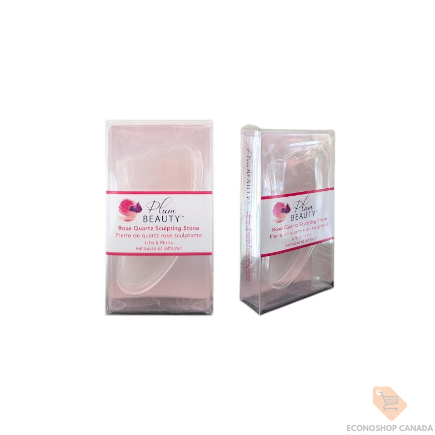 Pierre sculptante Gua Sha en quartz rose