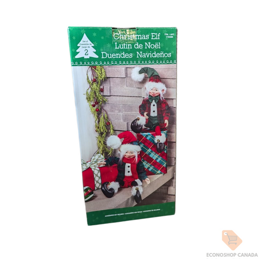 Holiday Home Decor 2 Pack of Christmas Elves